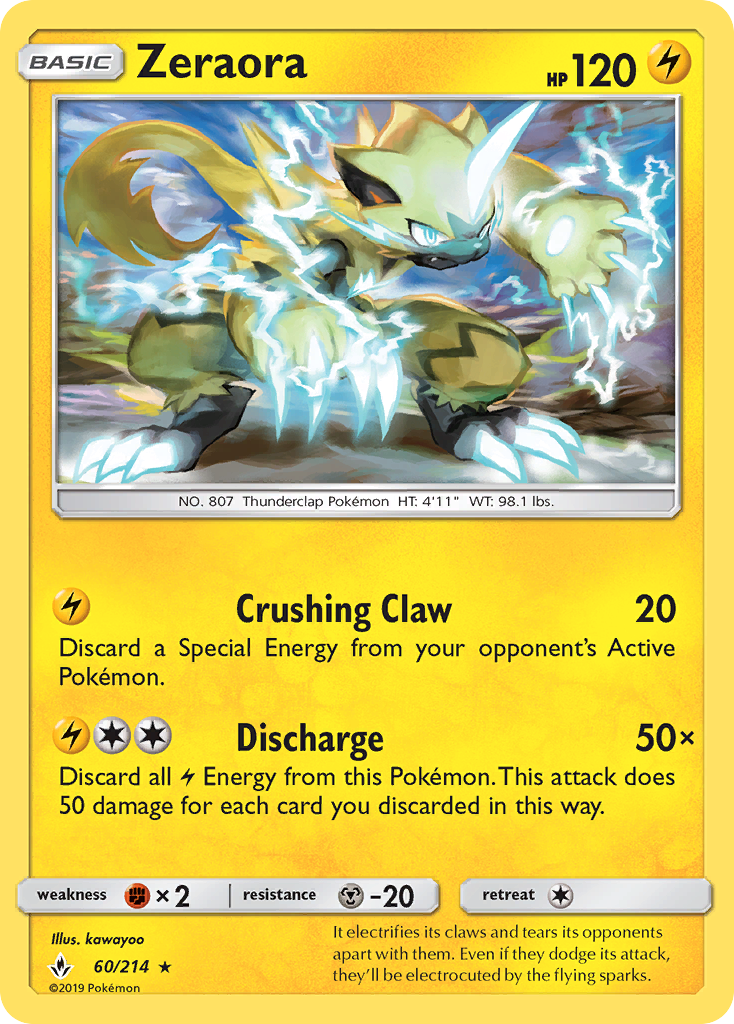 Zeraora (60/214) [Sun & Moon: Unbroken Bonds] | Good Games North