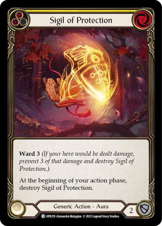 Sigil of Protection (Yellow) [UPR219] (Uprising)  Rainbow Foil | Good Games North