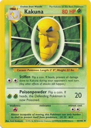 Kakuna (33/102) [Base Set Unlimited] | Good Games North