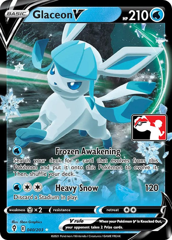 Glaceon V (040/203) [Prize Pack Series One] | Good Games North