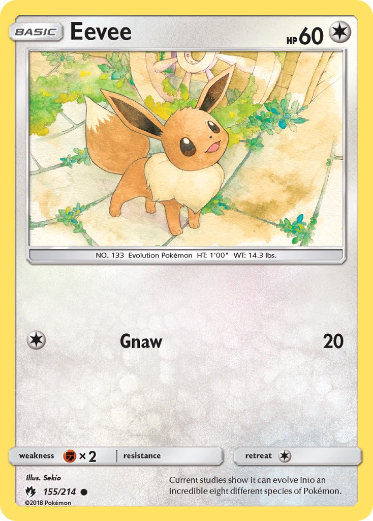 Eevee (155/214) (Let's Play, Eevee Cracked Ice Holo) (Theme Deck Exclusives) [Sun & Moon: Lost Thunder] | Good Games North