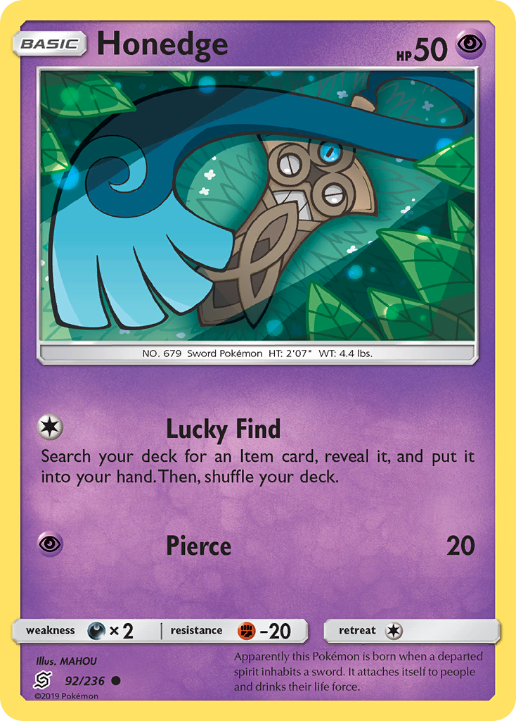 Honedge (92/236) [Sun & Moon: Unified Minds] | Good Games North