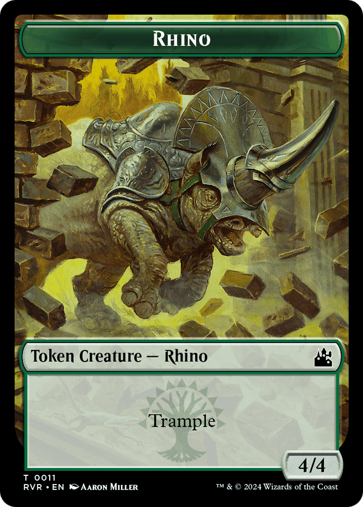 Rhino Token [Ravnica Remastered Tokens] | Good Games North