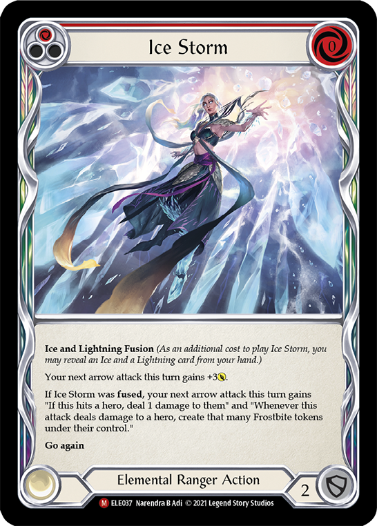 Ice Storm [ELE037] (Tales of Aria)  1st Edition Rainbow Foil | Good Games North