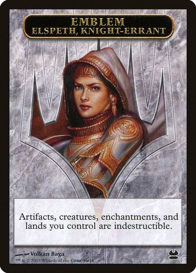 Elspeth, Knight-Errant Emblem [Modern Masters Tokens] | Good Games North