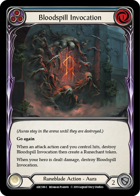 Bloodspill Invocation (Blue) [ARC108-C] 1st Edition Rainbow Foil | Good Games North