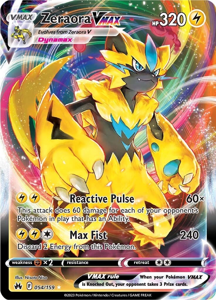 Zeraora VMAX (054/159) [Sword & Shield: Crown Zenith] | Good Games North
