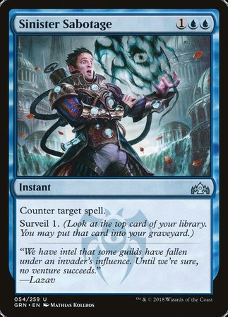 Sinister Sabotage [Guilds of Ravnica] | Good Games North