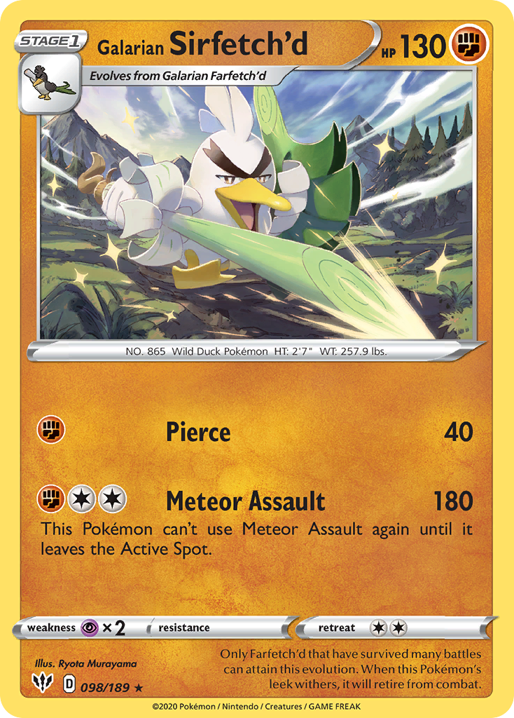 Galarian Sirfetch'd (098/189) [Sword & Shield: Darkness Ablaze] | Good Games North