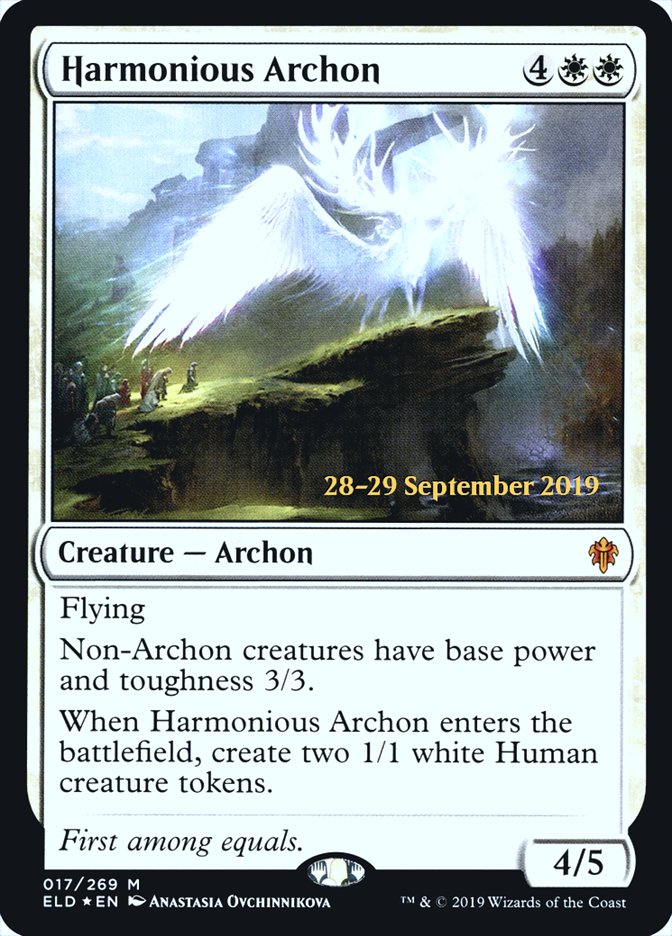 Harmonious Archon  [Throne of Eldraine Prerelease Promos] | Good Games North