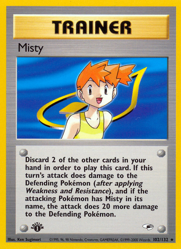Misty (102/132) [Gym Heroes 1st Edition] | Good Games North