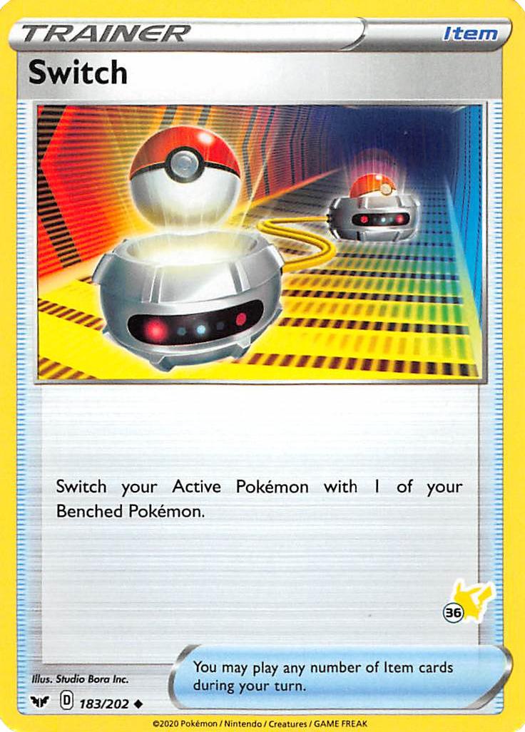 Switch (183/202) (Pikachu Stamp #36) [Battle Academy 2022] | Good Games North