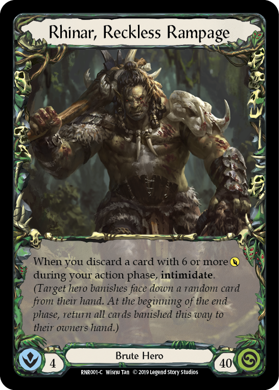 Rhinar, Reckless Rampage [RNR001-C] (Rhinar Hero Deck)  1st Edition Normal | Good Games North