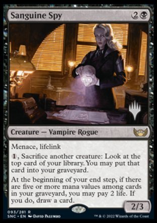 Sanguine Spy (Promo Pack) [Streets of New Capenna Promos] | Good Games North