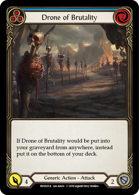 Drone of Brutality (Blue) [BVO025-R] 1st Edition Normal | Good Games North