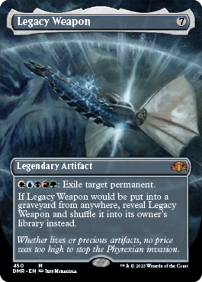 Legacy Weapon (Borderless Alternate Art) [Dominaria Remastered] | Good Games North