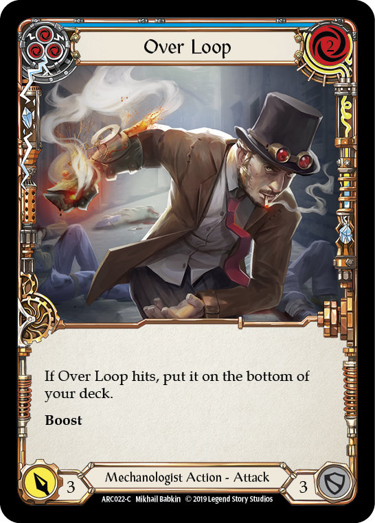 Over Loop (Blue) [ARC022-C] 1st Edition Rainbow Foil | Good Games North