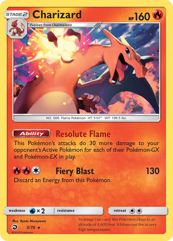 Charizard (3/70) (Let's Play, Eevee) (Theme Deck Exclusive) [Sun & Moon: Dragon Majesty] | Good Games North