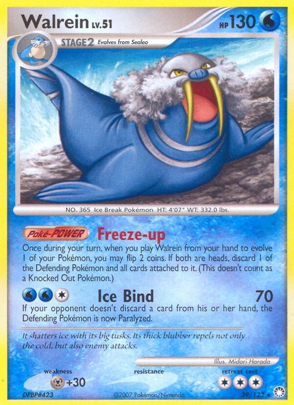 Walrein (39/123) [Diamond & Pearl: Mysterious Treasures] | Good Games North