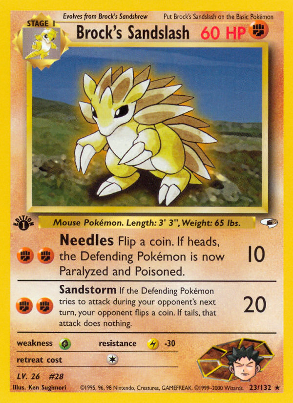 Brock's Sandslash (23/132) [Gym Heroes 1st Edition] | Good Games North