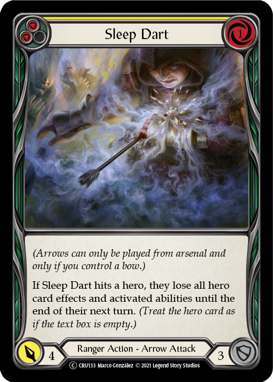 Sleep Dart (Yellow) [U-CRU133-RF] Unlimited Rainbow Foil | Good Games North