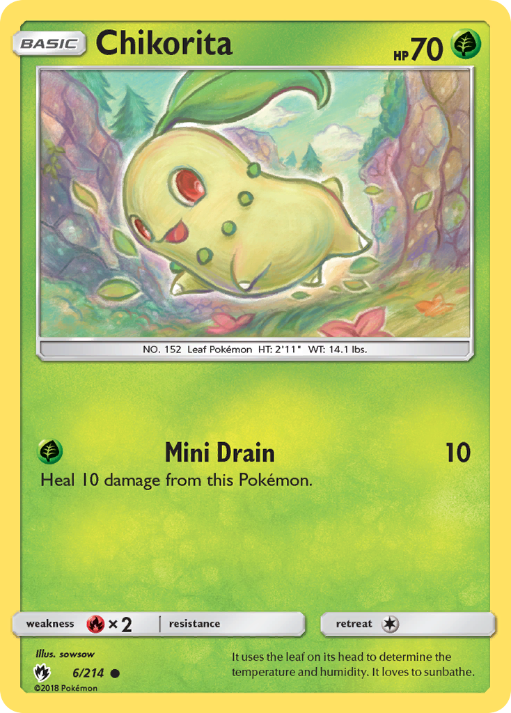 Chikorita (6/214) [Sun & Moon: Lost Thunder] | Good Games North