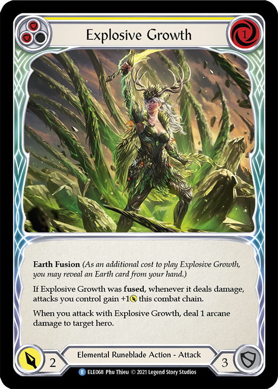 Explosive Growth (Yellow) [ELE068] (Tales of Aria)  1st Edition Rainbow Foil | Good Games North