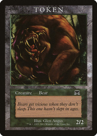 Bear Token (Onslaught) [Magic Player Rewards 2003] | Good Games North