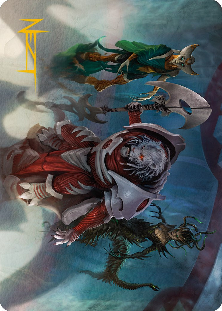 Norn's Decree Art Card (Gold-Stamped Signature) [Phyrexia: All Will Be One Art Series] | Good Games North