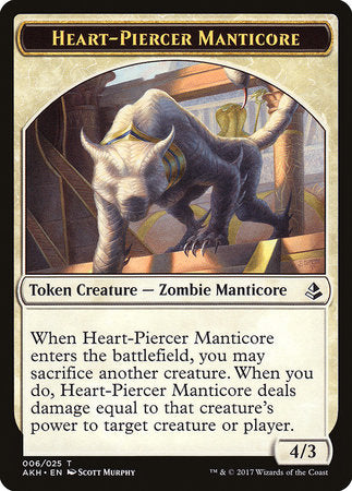 Heart-Piercer Manticore Token [Amonkhet Tokens] | Good Games North