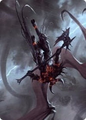 Burning-Rune Demon Art Card [Kaldheim: Art Series] | Good Games North
