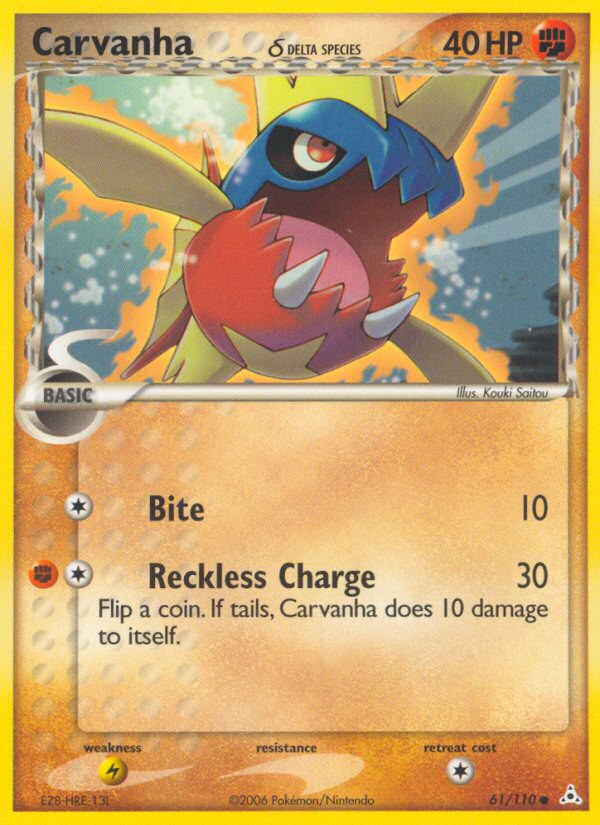 Carvanha (61/110) (Delta Species) [EX: Holon Phantoms] | Good Games North