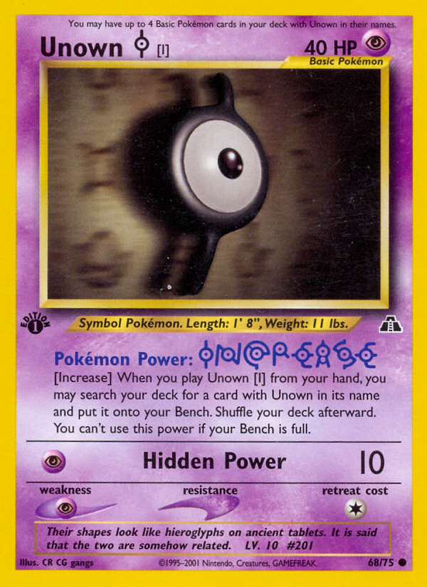 Unown [I] (68/75) [Neo Discovery 1st Edition] | Good Games North