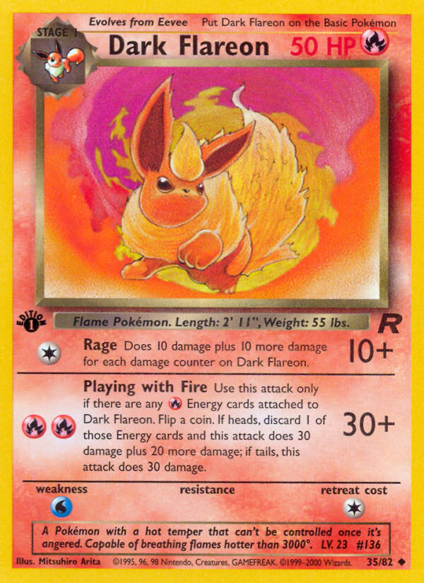 Dark Flareon (35/82) [Team Rocket 1st Edition] | Good Games North