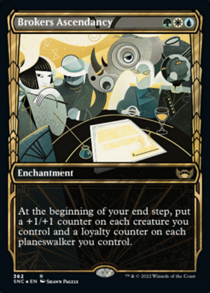 Brokers Ascendancy (Showcase Golden Age Gilded Foil) [Streets of New Capenna] | Good Games North