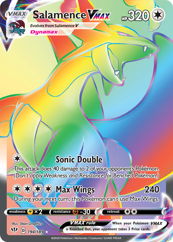 Salamence VMAX (194/189) [Sword & Shield: Darkness Ablaze] | Good Games North