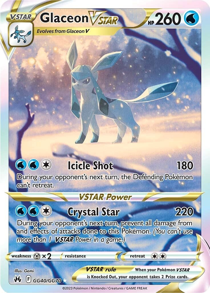 Glaceon VSTAR (GG40/GG70) [Sword & Shield: Crown Zenith] | Good Games North