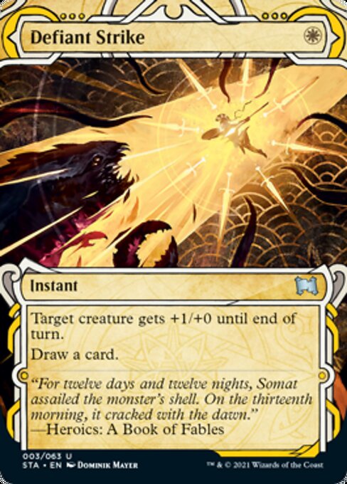 Defiant Strike (Etched Foil) [Strixhaven Mystical Archive] | Good Games North