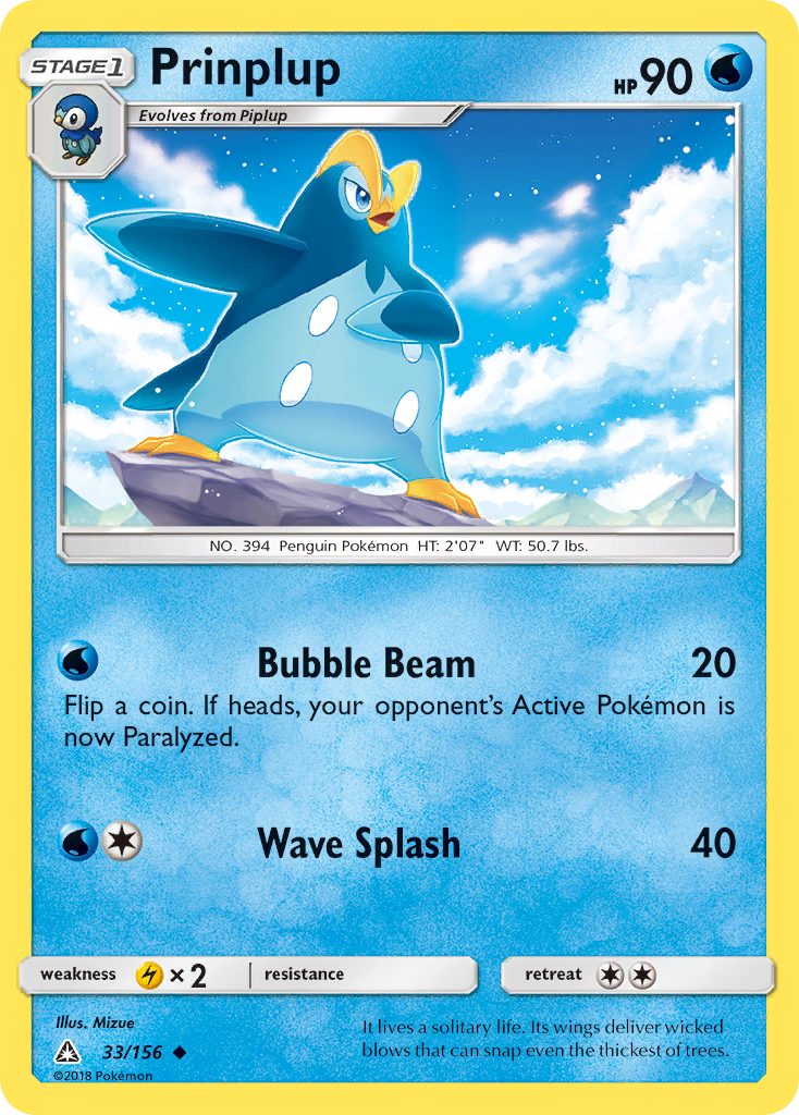 Prinplup (33/156) [Sun & Moon: Ultra Prism] | Good Games North