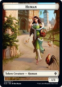 Human // Food (16) Double-sided Token [Throne of Eldraine Tokens] | Good Games North