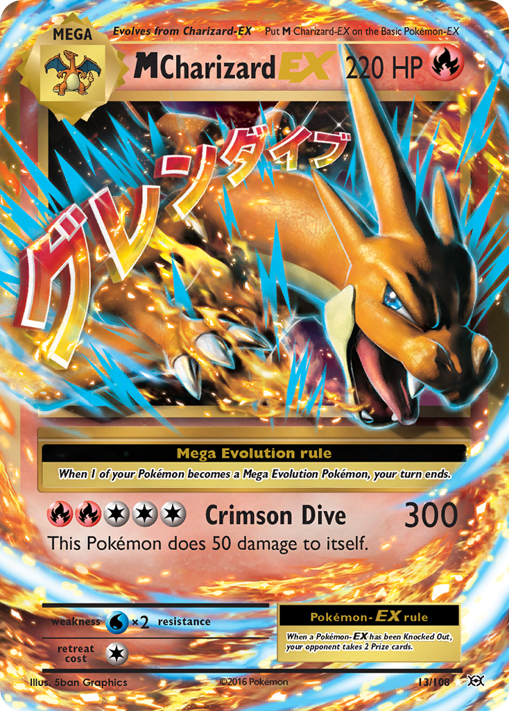 M Charizard EX (13/108) [XY: Evolutions] | Good Games North