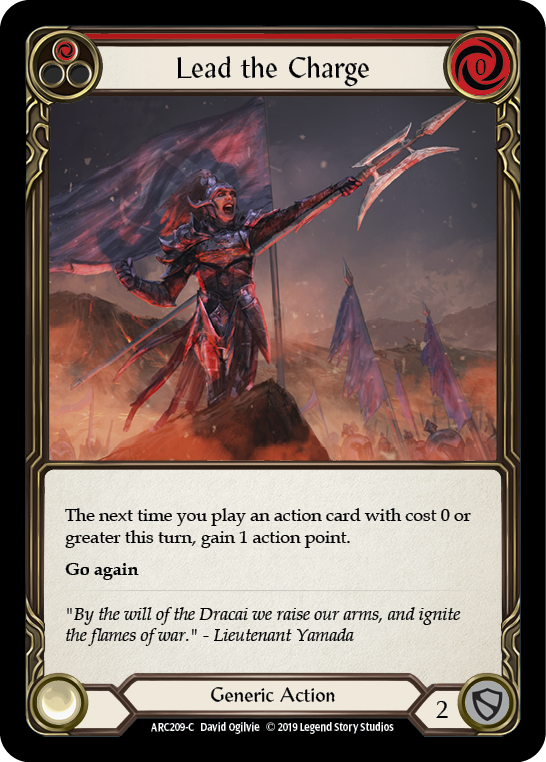 Lead the Charge (Red) [ARC209-C] 1st Edition Rainbow Foil | Good Games North
