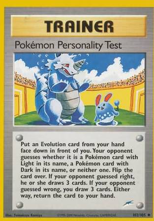 Pokemon Personality Test (102/105) [Neo Destiny Unlimited] | Good Games North