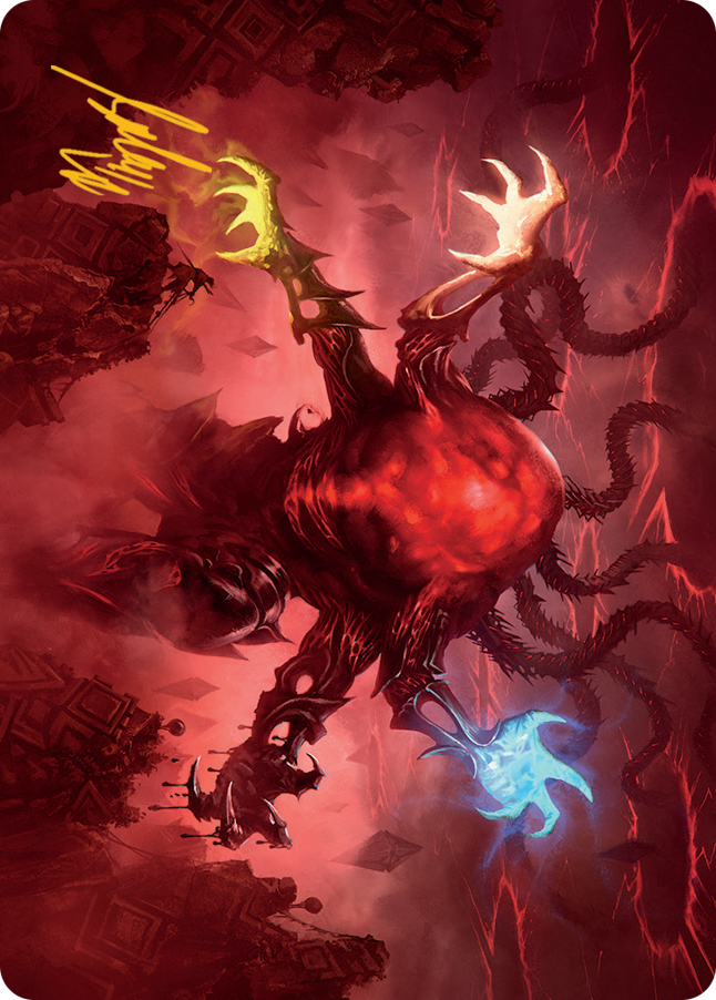 Omnath, Locus of All Art Card (51) (Gold-Stamped Signature) [March of the Machine Art Series] | Good Games North