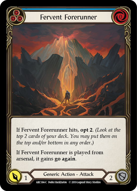 Fervent Forerunner (Blue) [ARC184-C] 1st Edition Normal | Good Games North