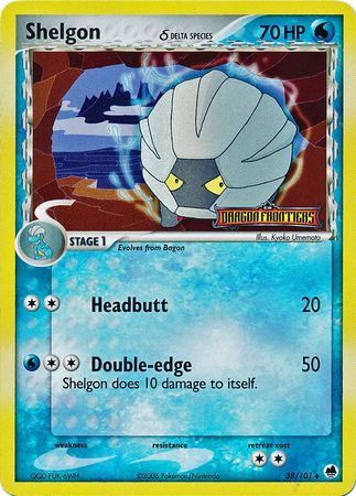 Shelgon (38/101) (Delta Species) (Stamped) [EX: Dragon Frontiers] | Good Games North