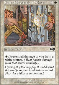 Rune of Protection: White [Urza's Saga] | Good Games North