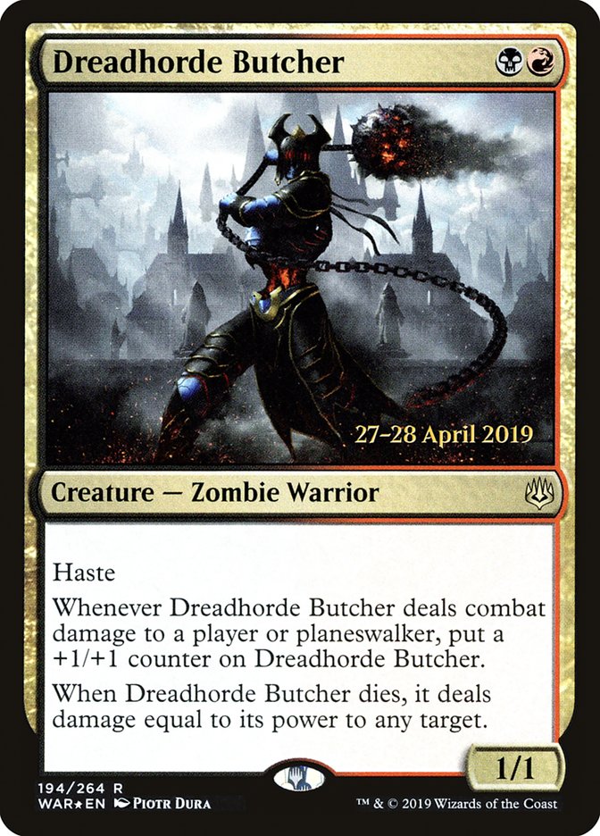 Dreadhorde Butcher  [War of the Spark Prerelease Promos] | Good Games North