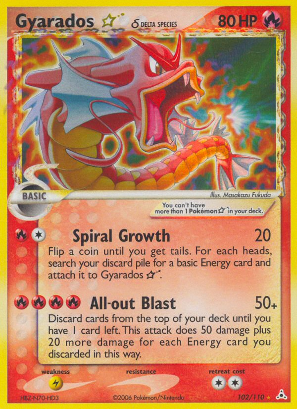 Gyarados Star (102/110) (Delta Species) [EX: Holon Phantoms] | Good Games North
