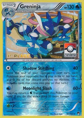 Greninja (40/122) (League Promo 1st Place) [XY: BREAKpoint] | Good Games North